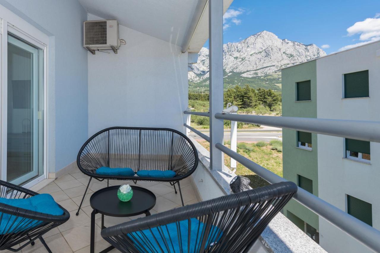 Deluxe 3 Bedroom Apartment With Sea View Baška Voda Dış mekan fotoğraf